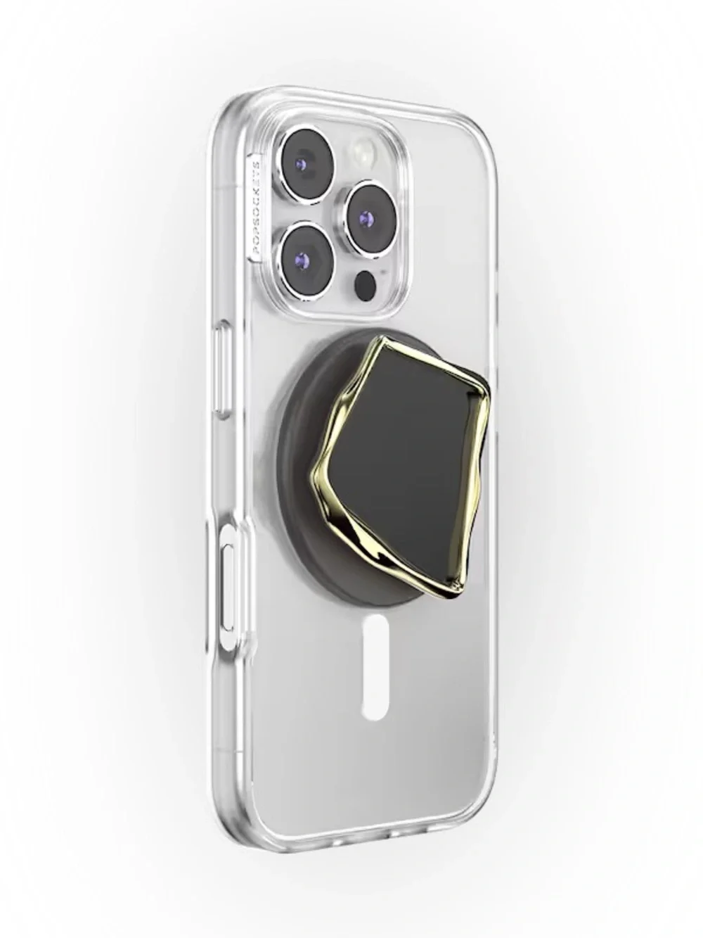 PopSockets PopTop Enamel Obsidian Cut MagSafe PopGrip Phone Grip Black Gold NEW